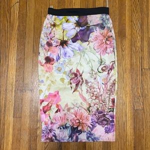 Floral midi skirt